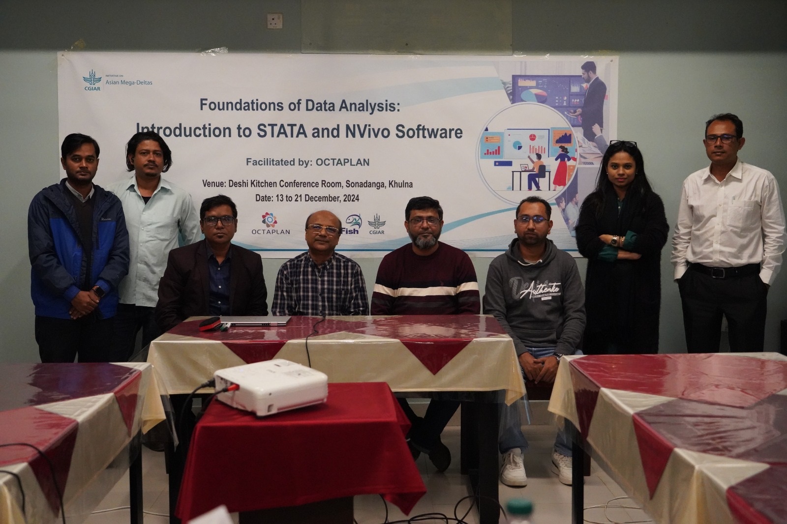 Nine days training on STATA and NVIVO 1